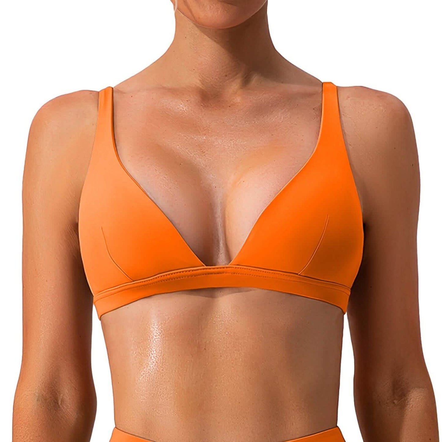 Women's Deep V-Neck U-Shaped Back Sports Bra DailySale