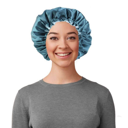 Women's Double Layer Reversible Silky Satin Headscarf Sleeping Bonnet Hat Headband DailySale