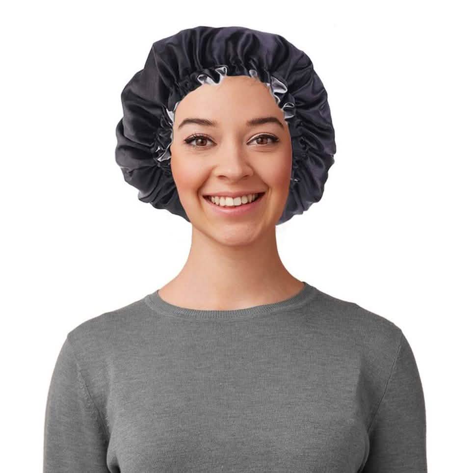 Women's Double Layer Reversible Silky Satin Headscarf Sleeping Bonnet Hat Headband DailySale