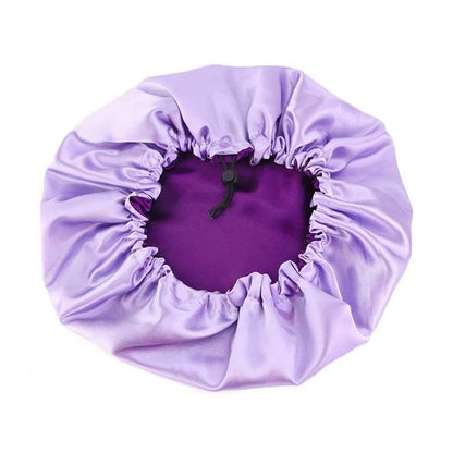 Women's Double Layer Reversible Silky Satin Headscarf Sleeping Bonnet Hat Headband DailySale