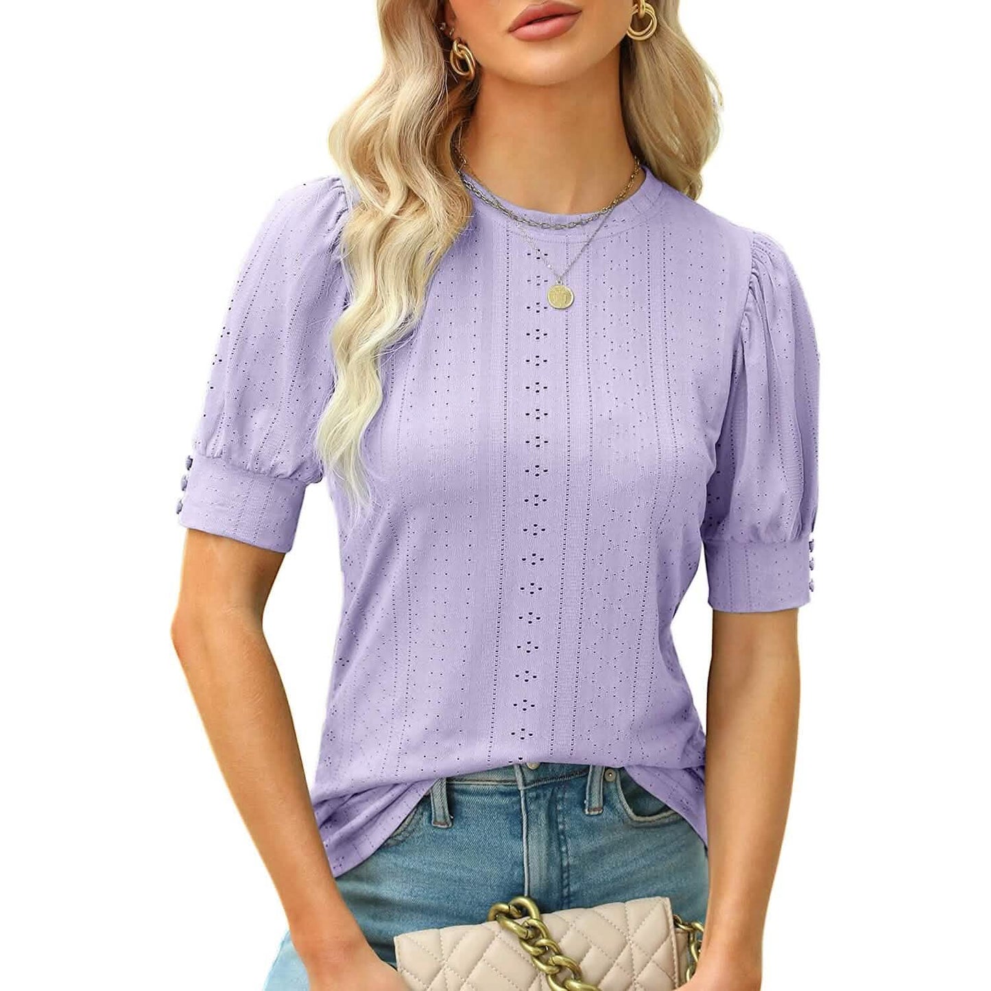 Women's Dressy Casual Puff Sleeve Tops DailySale