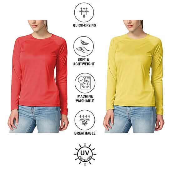 Women's Dri-Fit Moisture-Wicking Breathable Long Sleeve T-Shirt DailySale