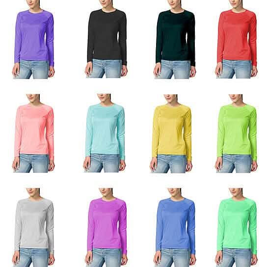 Women's Dri-Fit Moisture-Wicking Breathable Long Sleeve T-Shirt DailySale