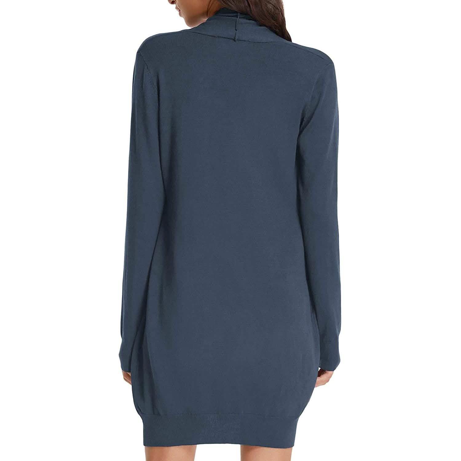 Women's Essential Solid Open Front Long Knited Cardigan Sweater DailySale