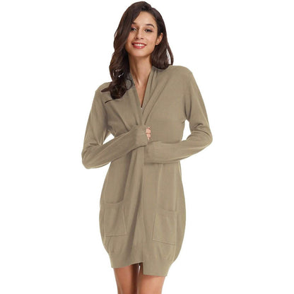 Women's Essential Solid Open Front Long Knited Cardigan Sweater DailySale