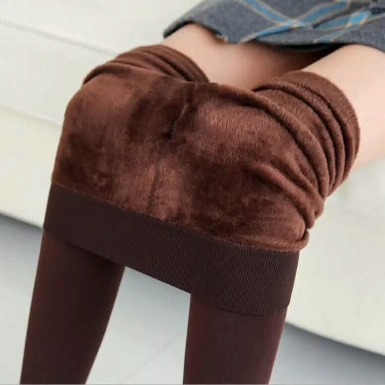 Women's Extra 220g Fleece Leggings High Waist Stretchy Warm Leggings (One Size) DailySale