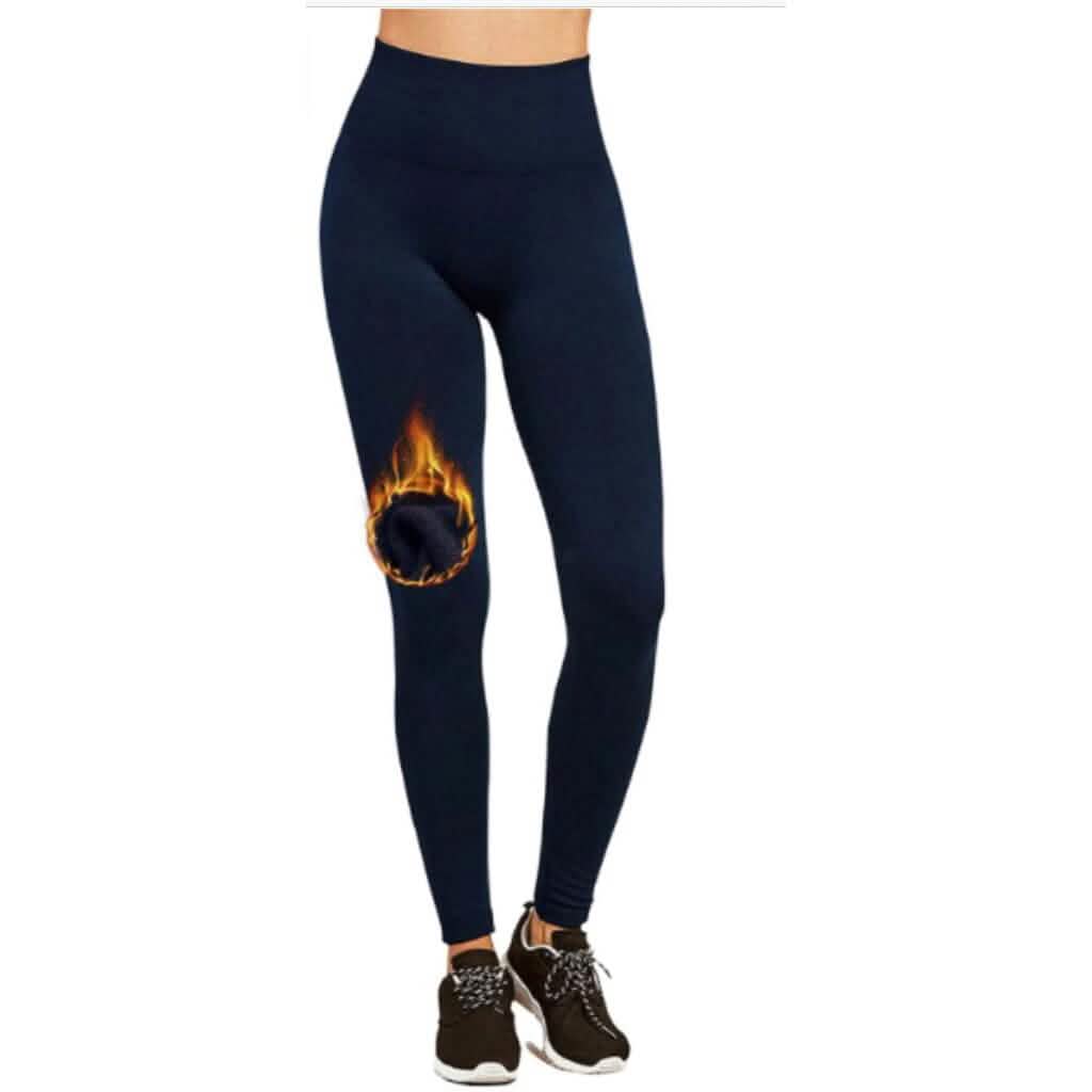 Women's Extra 220g Fleece Leggings High Waist Stretchy Warm Leggings (One Size) DailySale