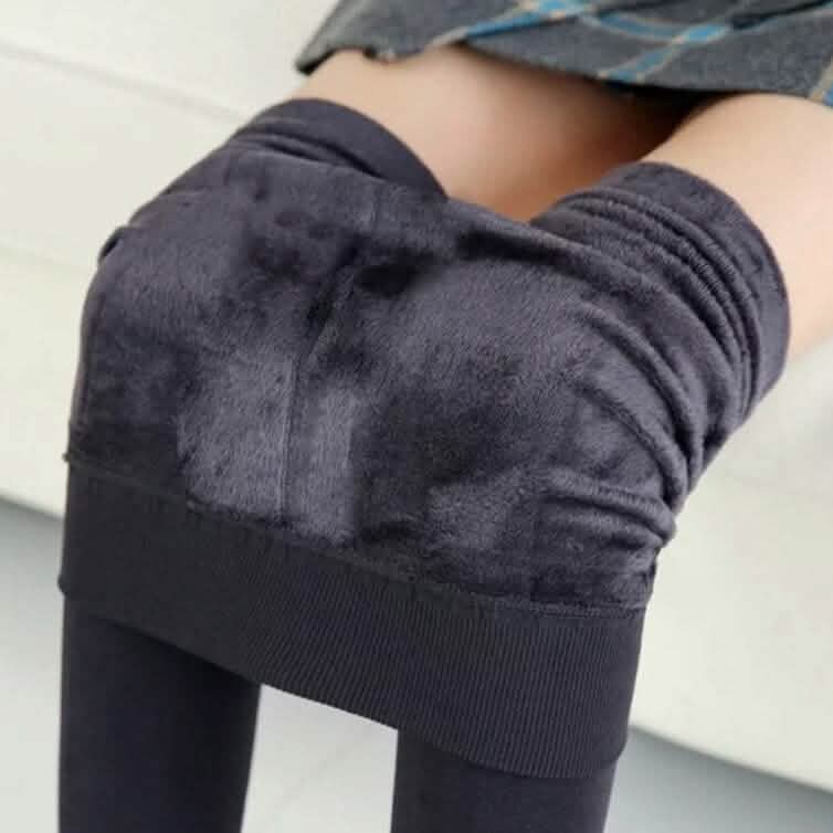 Women's Extra 220g Fleece Leggings High Waist Stretchy Warm Leggings (One Size) DailySale