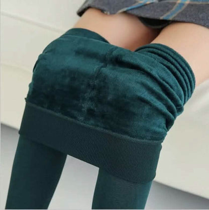 Women's Extra 220g Fleece Leggings High Waist Stretchy Warm Leggings (One Size) DailySale