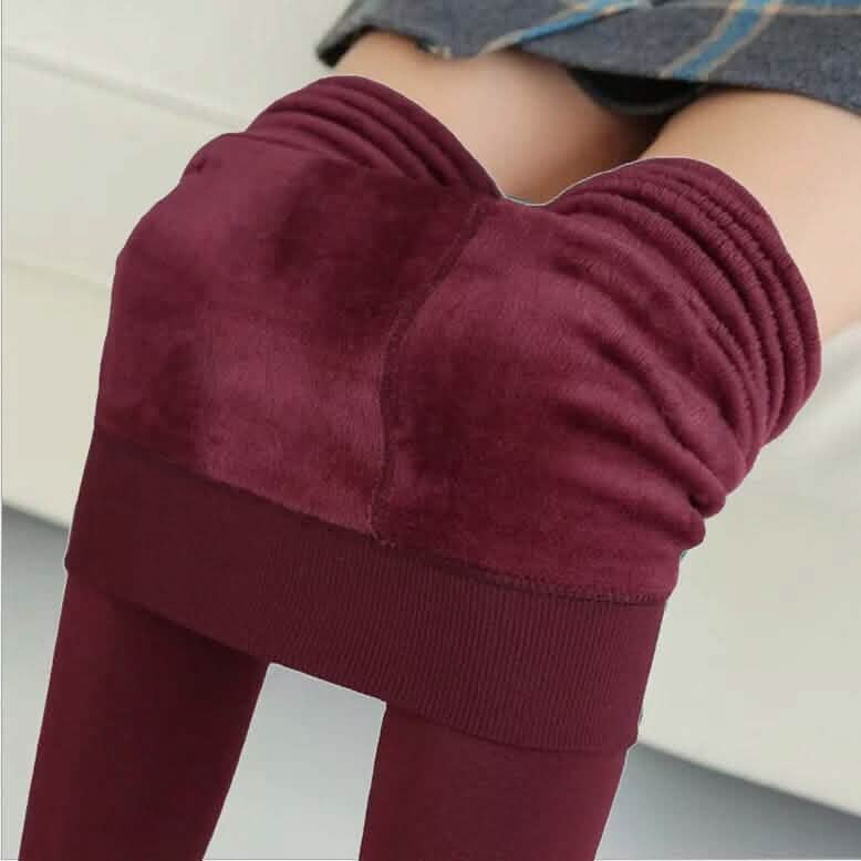 Women's Extra 220g Fleece Leggings High Waist Stretchy Warm Leggings (One Size) DailySale