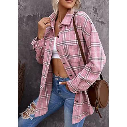 Women's Fall Clothes Plaid  Jacket Long Sleeve DailySale
