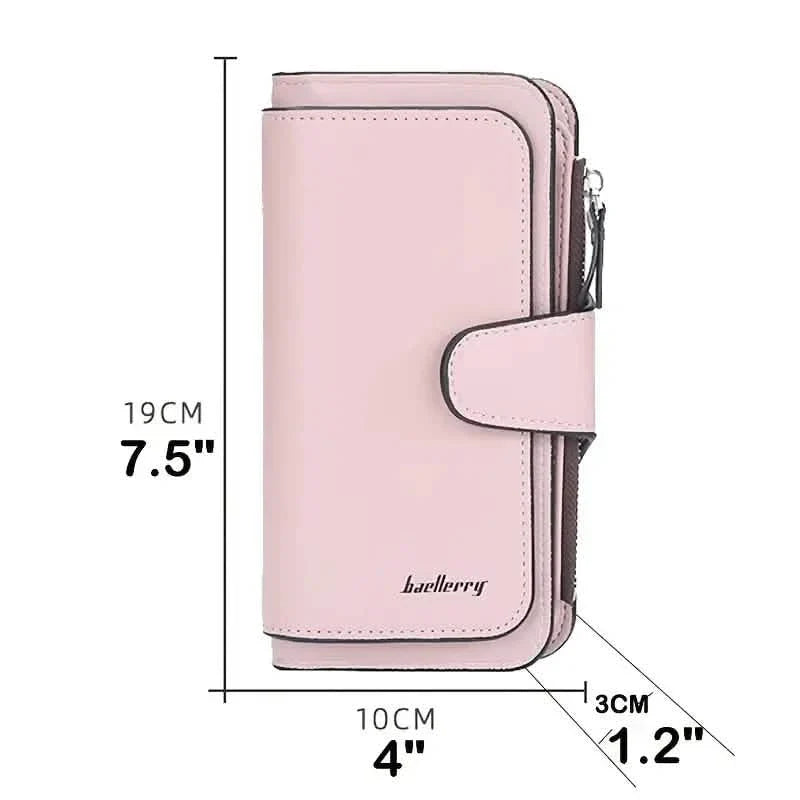 Women's Fashion Faux Leather Wallet with Card Slots & ID Window DailySale