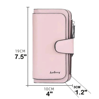 Women's Fashion Faux Leather Wallet with Card Slots & ID Window DailySale