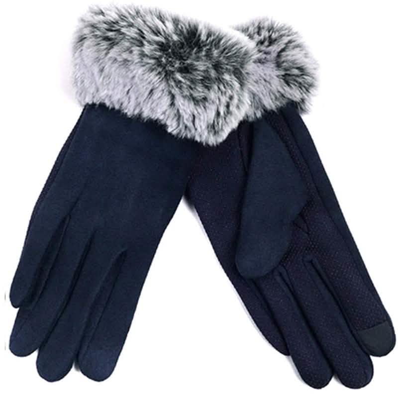 Women's Faux-Fur Cuff Touch-Screen Gloves with Non-Slip Grip DailySale