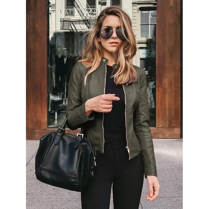 Women's Faux Leather Jacket DailySale