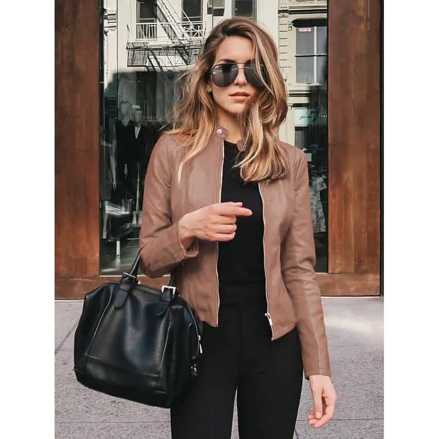 Women's Faux Leather Jacket DailySale