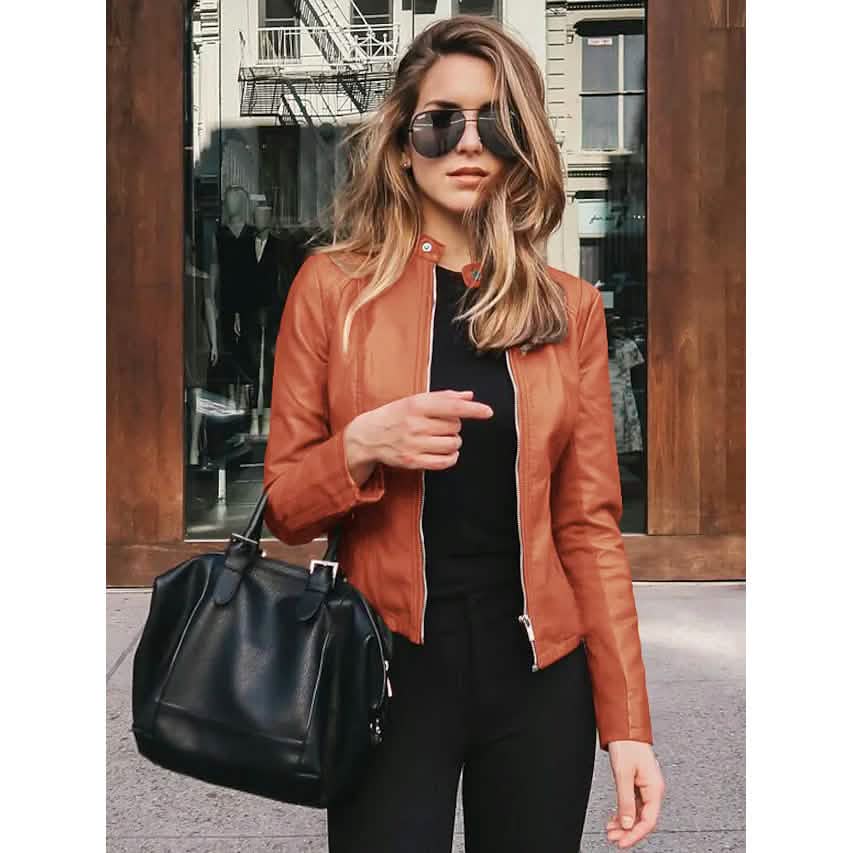Women's Faux Leather Jacket DailySale