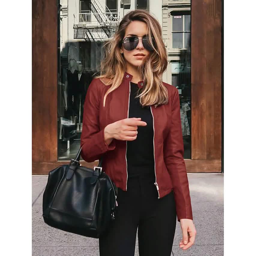 Women's Faux Leather Jacket DailySale
