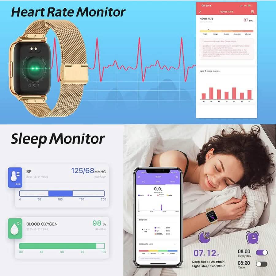 Women's Fitness Tracker with Blood Pressure & Heart Rate Monitor DailySale