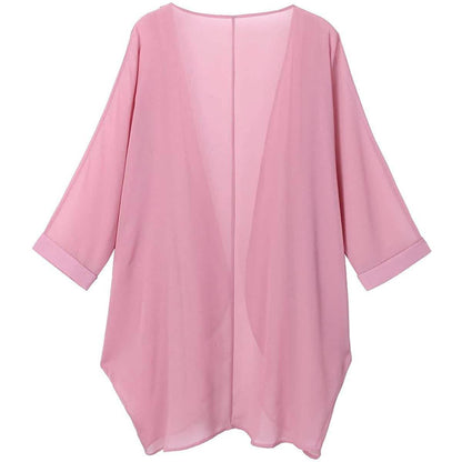 Women's Floral Print Sheer Chiffon Loose Kimono Cardigan Capes DailySale