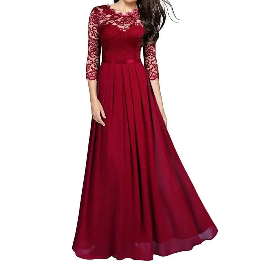 Womens Formal Party Lace Long Maxi Dress DailySale