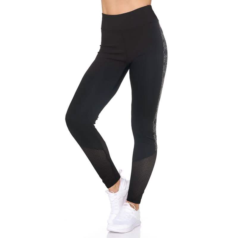 Women's Full Length Highwaist Leggings with Abstract Print DailySale