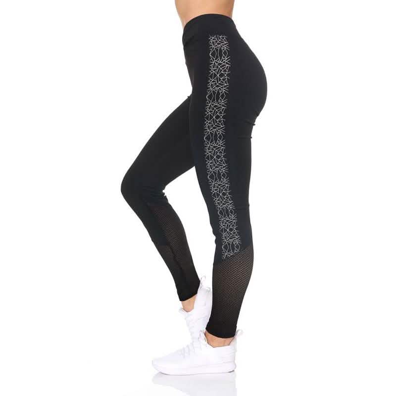 Women's Full Length Highwaist Leggings with Abstract Print DailySale