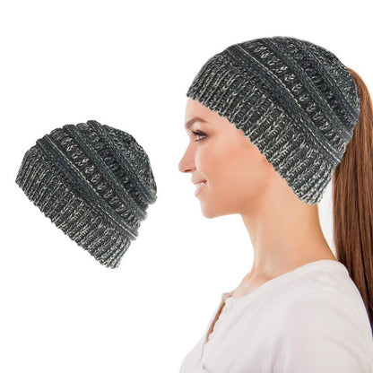 Women's Fun Warm Winter Ponytail Beanie Hat Cap DailySale