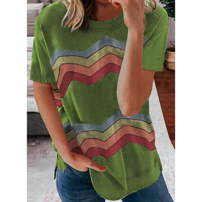 Womens Graphic Crewneck Tee Loose Casual T-Shirt DailySale