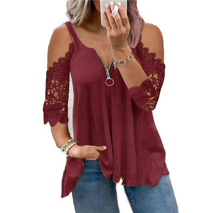Women's Half Sleeve V Neck Sexy Top DailySale