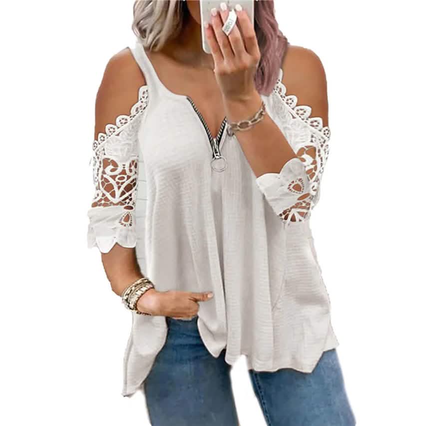 Women's Half Sleeve V Neck Sexy Top DailySale