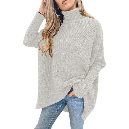 Women's High Neck Long Sweater DailySale