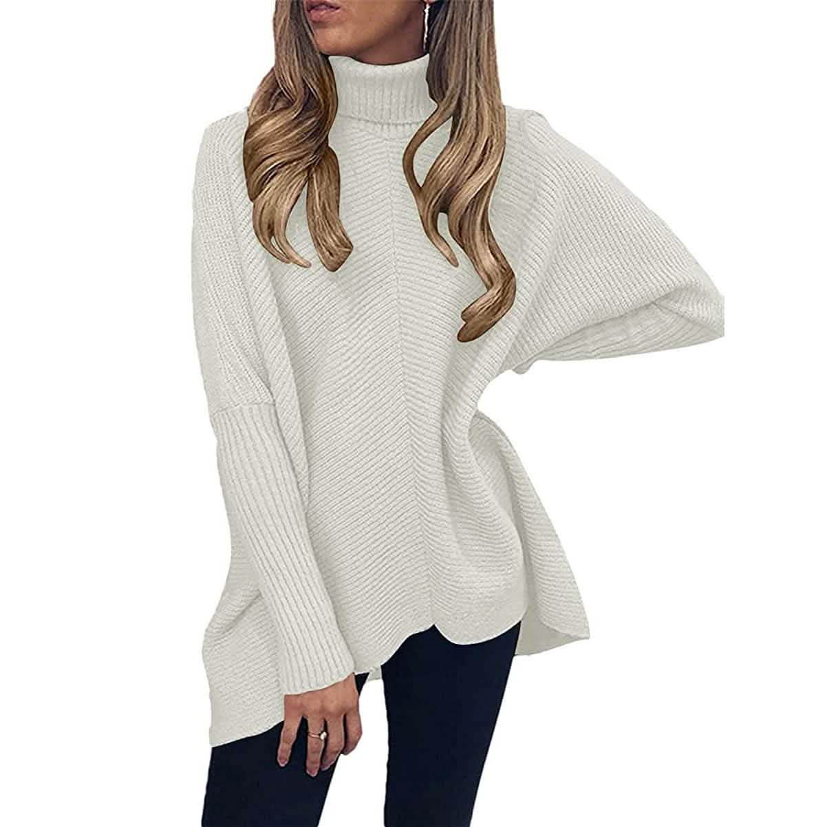 Women's High Neck Long Sweater DailySale