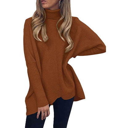 Women's High Neck Long Sweater DailySale