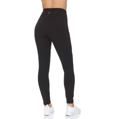 Women's High Waist Active Full Length Leggings With Lazer Cut Mesh DailySale