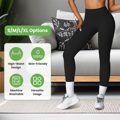 Women's High Waist Workout Leggings Tummy Control Compression with 25" Inseam No Front Seam DailySale