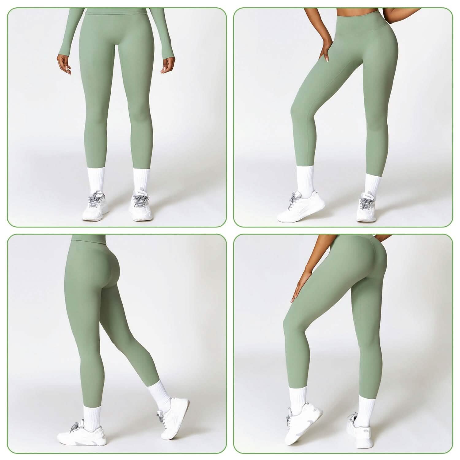 Women's High Waist Workout Leggings Tummy Control Compression with 25" Inseam No Front Seam DailySale