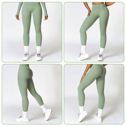 Women's High Waist Workout Leggings Tummy Control Compression with 25" Inseam No Front Seam DailySale