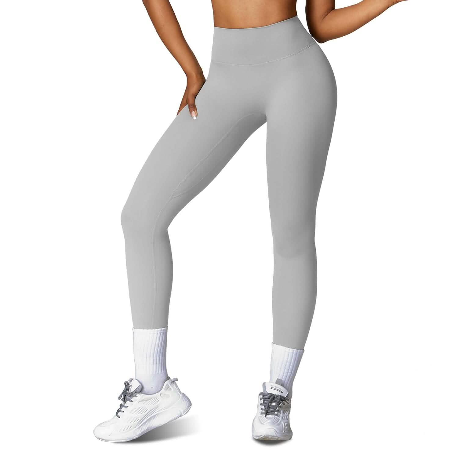 Women's High Waist Workout Leggings Tummy Control Compression with 25" Inseam No Front Seam DailySale