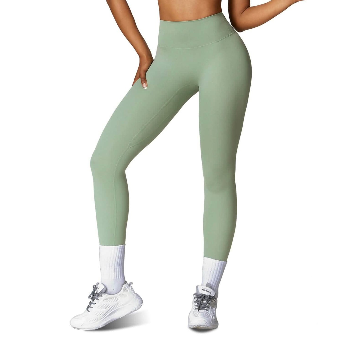 Women's High Waist Workout Leggings Tummy Control Compression with 25" Inseam No Front Seam DailySale