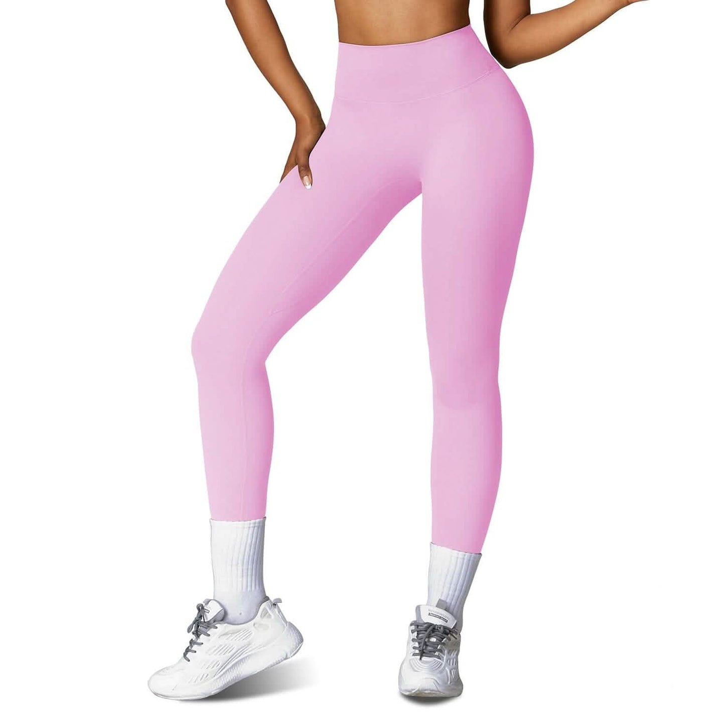 Women's High Waist Workout Leggings Tummy Control Compression with 25" Inseam No Front Seam DailySale