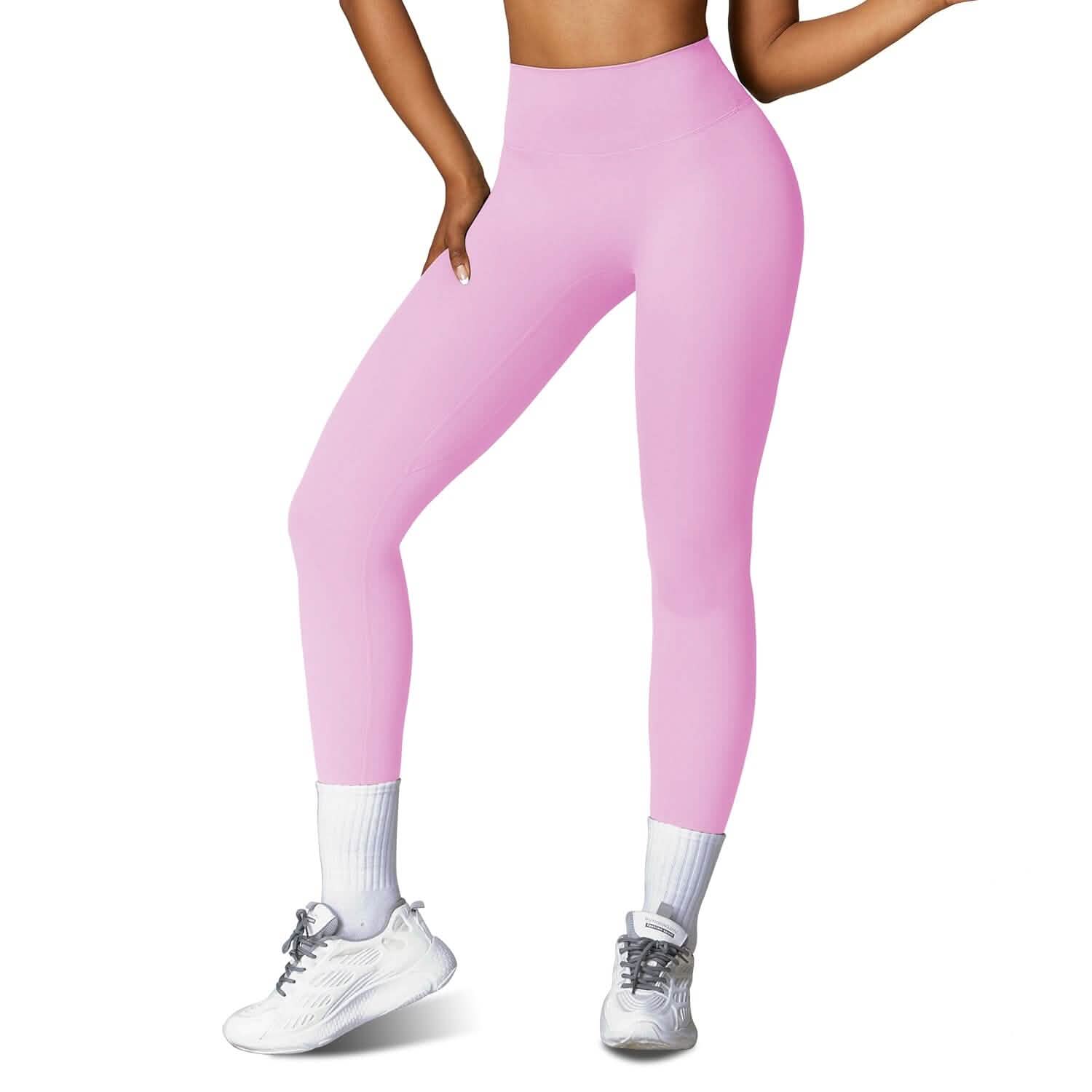 Women's High Waist Workout Leggings Tummy Control Compression with 25" Inseam No Front Seam DailySale