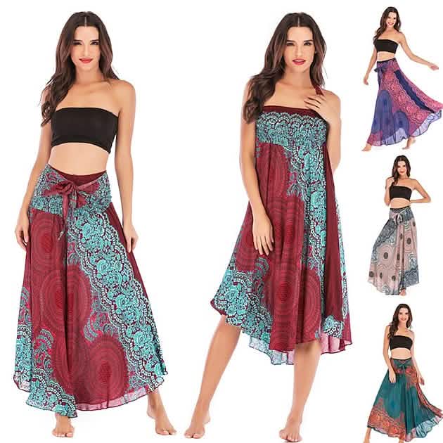 Women's High Waist Yoga Skirt Gypsy Dress DailySale