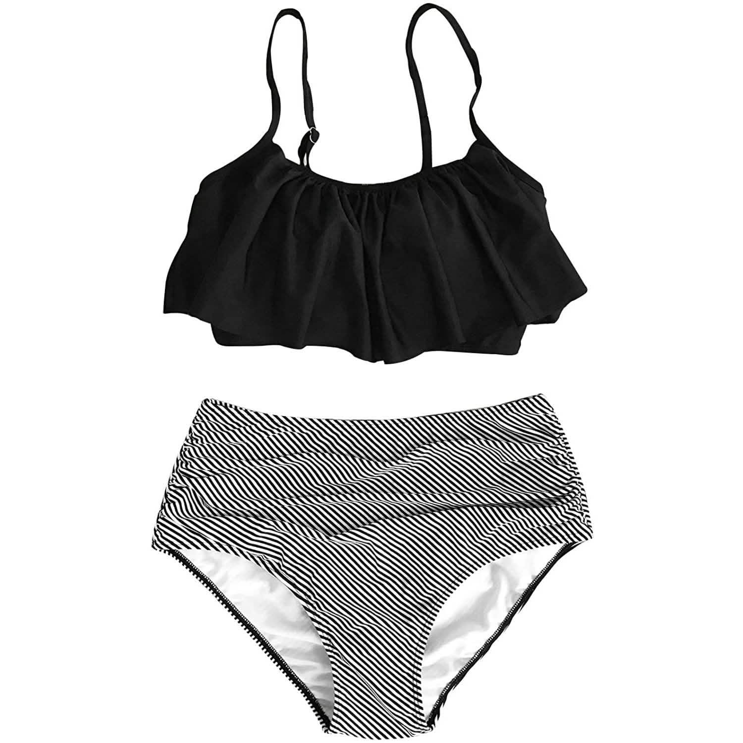 Women's High Waisted Falbala Bikini Set DailySale