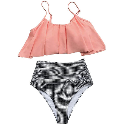 Women's High Waisted Falbala Bikini Set DailySale