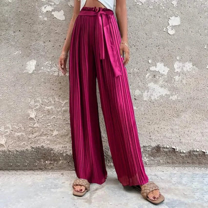 Women's High-Waisted Straight-Leg Strappy Pants DailySale
