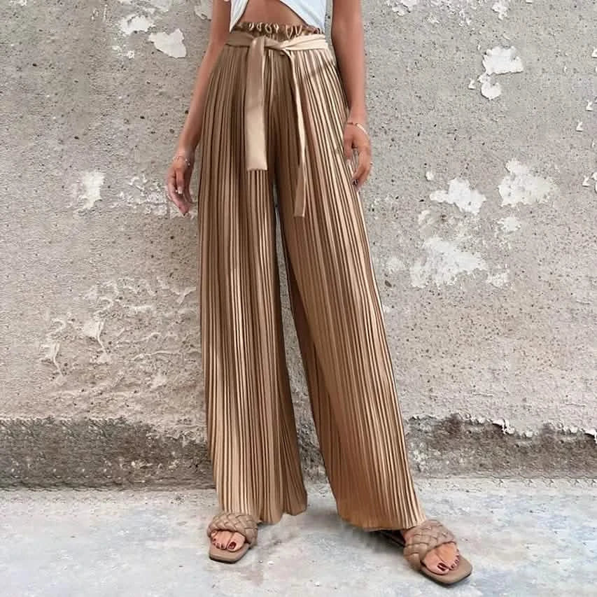 Women's High-Waisted Straight-Leg Strappy Pants DailySale