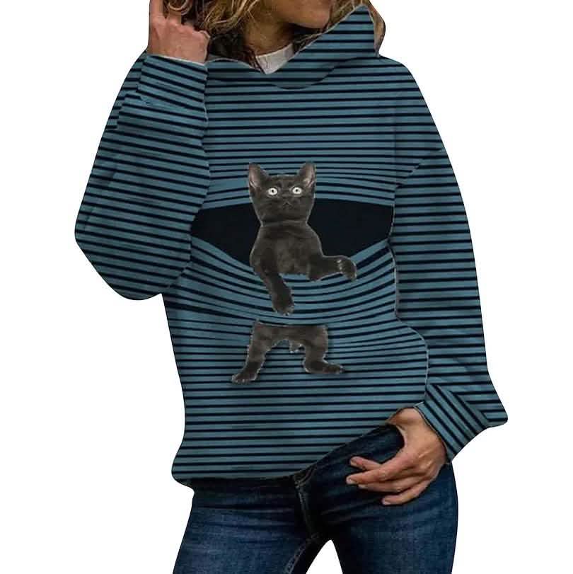 Women's Hoodie Pullover Cat Graphic Casual Daily Basic Hoodies Sweatshirts DailySale