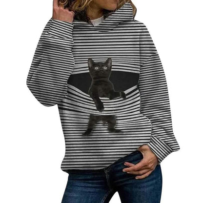Women's Hoodie Pullover Cat Graphic Casual Daily Basic Hoodies Sweatshirts DailySale