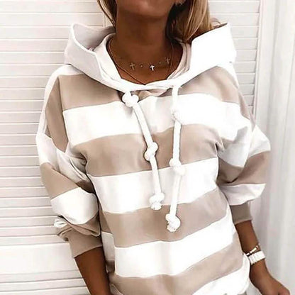 Women's Hoodie Pullover Striped Daily Basic Casual Hoodies DailySale
